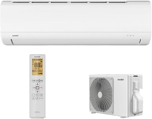 COMFEE' CYA-221C(W) Air Conditioner, 6 tatami mats, 2.2 kW, Large Airflow, Comfortable, Air Conditioning, Quiet, Dehumidification, Interior Cleaning, Room Air Conditioner, Top and Bottom Louvers, For