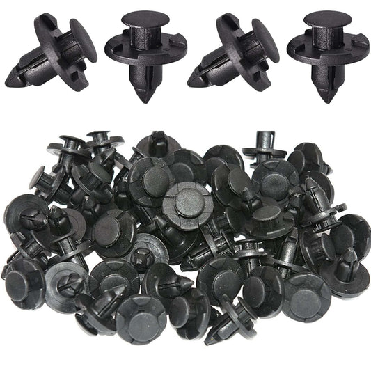 100pcs Car Rivet Clips 8mm Hole Diameter Fastener Clips for Nissan Toyota Clips for Daihatsu Mazda Suzuki Auto Parts Bumper Fender Clip Retaining Clip for Mazda Toyota Suzuki