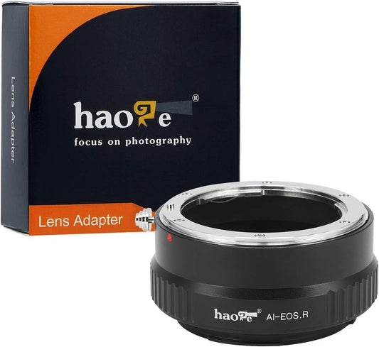 Haoge Manual Lens Mount Adapter for Nikon Nikkor F/AI/AIS/D Lens to Canon EOS R and More RF Mount Cameras
