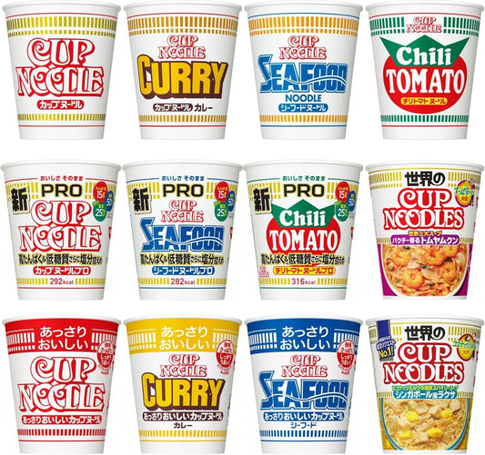 Cup Noodle Series, 12 Types x 1 each, Regular Size, Nissin Foods Cup Noodles, Assorted, Box