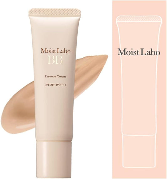 (Exclusive) Moist Lab BB Essence Cream (Natural Ochre), 1.1 oz (30 g), SPF50 PA++++ (High Moisturizing/Pore Cover), Made in Japan