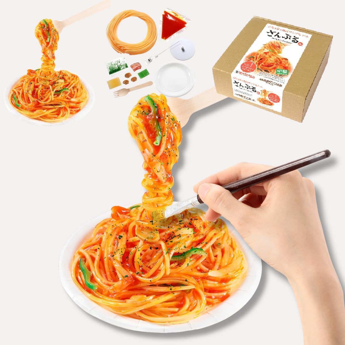Original Food Sampler (Official) Made Your Own Food Sample Kit, Sampler Vol. 1, Spaghetina Politan, Safe for Children, Parent-child Crafts, Uplifting Pasta, Replica Hood, DIY, Freestyle Crafts