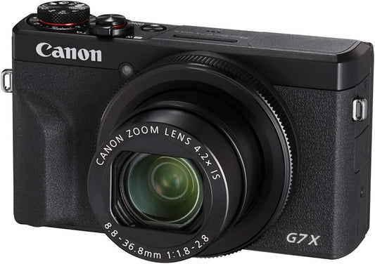 Canon PowerShot G7 X Mark III Compact Digital Camera, Black, 1.0 Sensor/F1.8 Lens/Optical 4.2x Zoom PSG7XMARKIIIBK