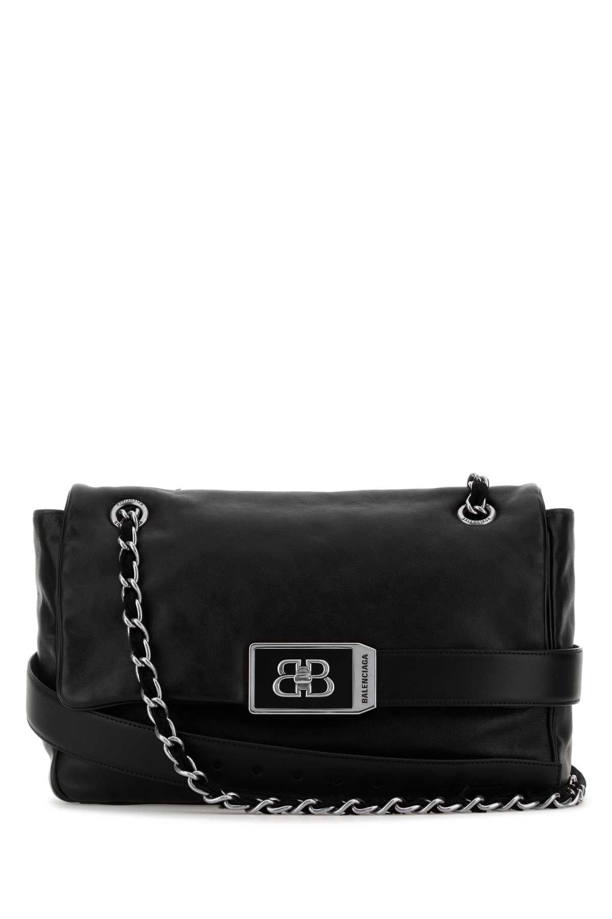 Balenciaga バレンシアガブラックレザーモドゥショルダーバッグ - Image 1