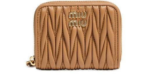MIU MIU Zippered quilted leather wallet - Image 1