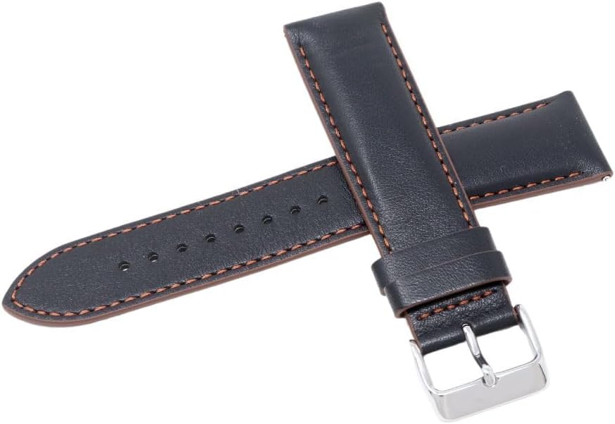 Seiko Smooth Cow Leather Band, Wristwatch, Strap, Men's Care Instructions Included, Cowhide, No Gemstone