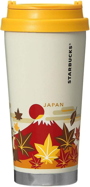 STARBUCKS Starbucks You Are Here Collection Stainless Steel Tumbler Japan Autumn 16.1 fl oz (473 ml) Japanese Style Autumn Leaf Soup Chestnut Fifteen Night Moon Castle Fall Mt. Fuji Yellow Limited
