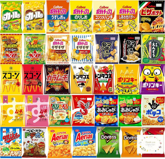 Calbee Meiji Koikeji, Popular, Assorted Sweets, 12 Types, 12 Pieces, West Japan Limited Edition "Curl" Set, Adults and Children