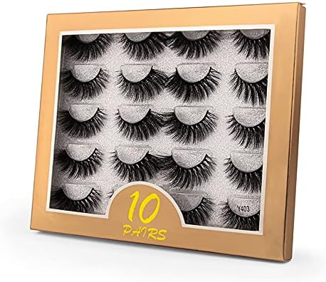 10 Pairs Y4 Series False Eyelashes Y4 Series Dense Recital Stage Makeup Natural Long Eyelash Extensions Fake Eyelashes (Y403)