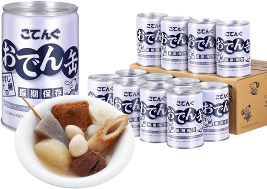 [Exclusive] Official Kotengu Oden Can with Beef Tendon and Radish, Long-Term Storage, 5-Year Storage, Gift, Size 7 Cans / 12 Pieces, For Important People Who Live Far Away, Canned Food