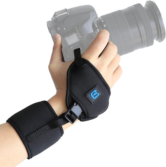 [PULUZ] カメラ手首ストラップ ハンドストラップ 落下防止 手首腕固定 一眼レフ/デジタルカメラ用1/4ネジ/プラスチックプレート付き 軽量 紛失防止 持ち運び便利Canon/Nikon/Pentax/Sony/Panasonic等一眼レフカメラ対応 グリップストラップ