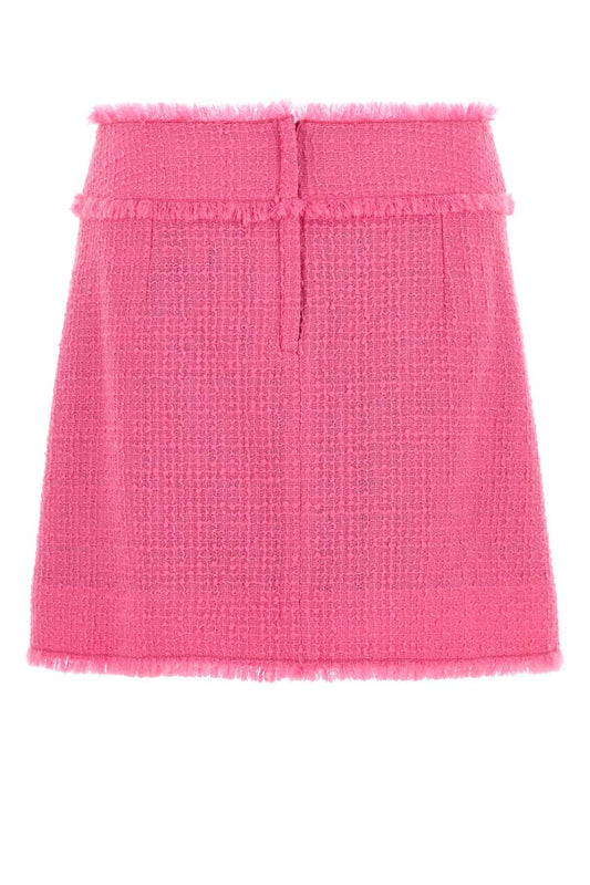 Dolce  Gabbana Dolce＆Gabbana Fuchsia Tweed Mini Skirt - Image 1