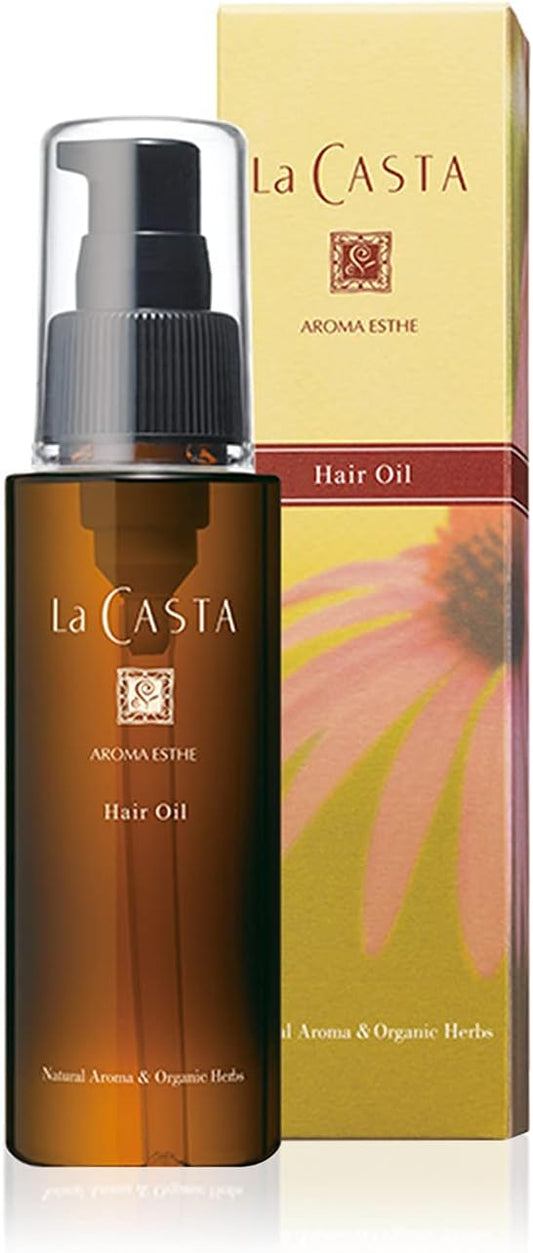 La CASTA Aroma Beauty Treatment Hair Oil (Non-Rinse Hair Treatment/Hair Serum) for Thick, Loads of Hair, Non Silicone, For Styling Fresh Citrus Herbal Scent - Citrus 1 Piece
