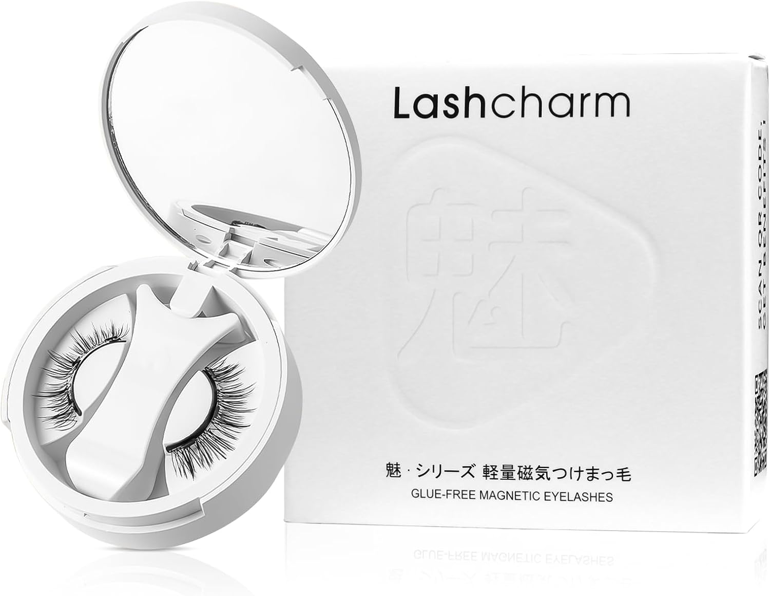 [New Version] False Eyelashes, Magnetic Type, Natural, Fog Black, Magnetic, Fake Eyelashes, One-Piece, Reusable, No Adhesive, Magnetic Eyelashes, Soothing Feel, Natural Eyelashes, For Thin Makeup