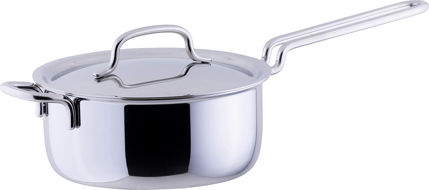 Miyazaki Seisakusho GEO-20N GEO Single-Handle Pot, 7.9 inches (20 cm), Made in Japan, Induction Compatible, Compatible with All Heat Sources, Silver