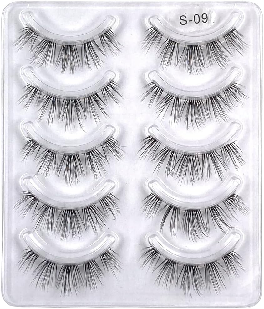 つけまつげ ナチュラル 上まつげ 長い 目尻 したまつげ 人気 女優まつげ コスプレメイク地雷系 5ペア (S09)