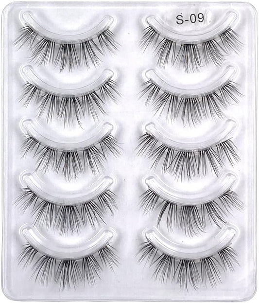 つけまつげ ナチュラル 上まつげ 長い 目尻 したまつげ 人気 女優まつげ コスプレメイク地雷系 5ペア (S09)