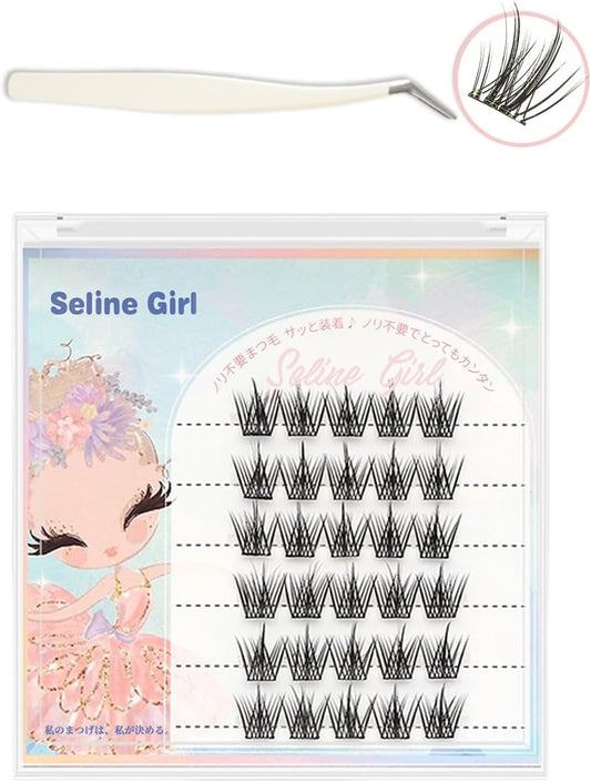 False Eyelashes, No Glue, Black, Partial False Eyelashes, Beginners, Easy to Apply, Self Kit, For Beginners, Natural Tweezers, Cute, Natural Bundle, Eye Makeup, Strong Adhesion