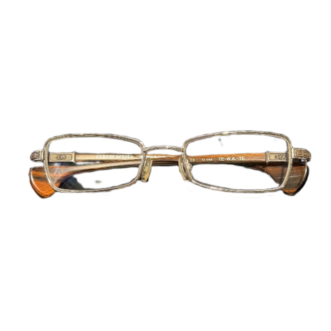 CHROME HEARTS 'TE-W.A-TE' WOODEN FRAME GLASSES
