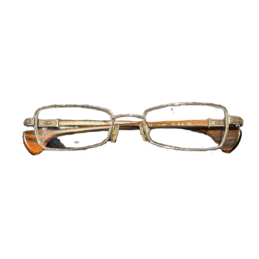 CHROME HEARTS 'TE-W.A-TE' WOODEN FRAME GLASSES