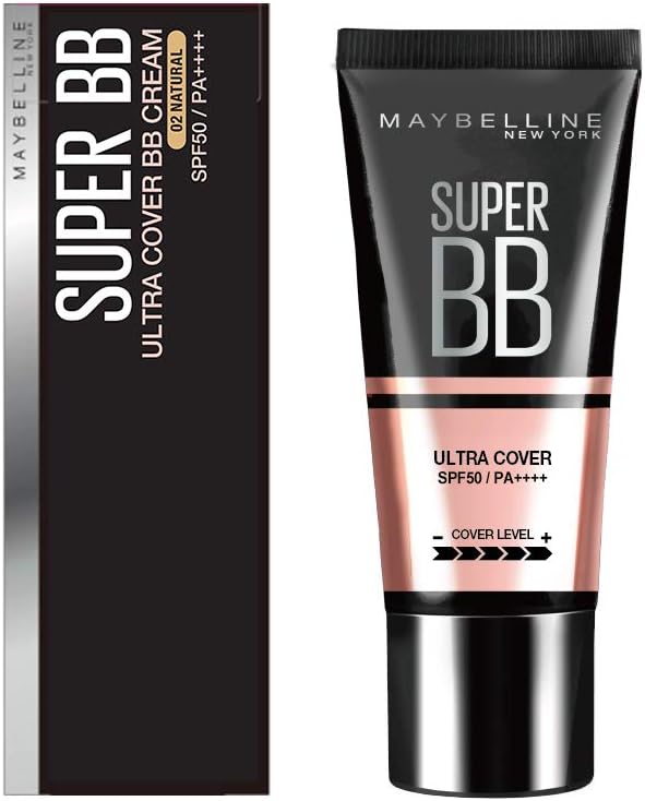 Maybelline BB Cream SP BB Ultra Cover 02 Medium Ochre SPF 50/PA++++ UV Protection