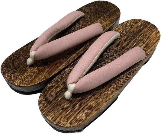 Kyoto Kimono Yuzen Geta Clogs, Women's, Yukata Accessories, Hemp Leaves, Solid Color, Dull Color