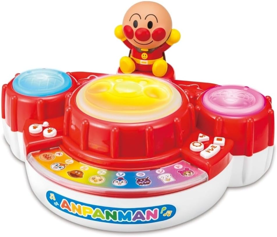 Agatsuma Anpanman Light-up Do-Re-Mi-Fa♪ Magical Bongo, For Ages 8 Months and Up