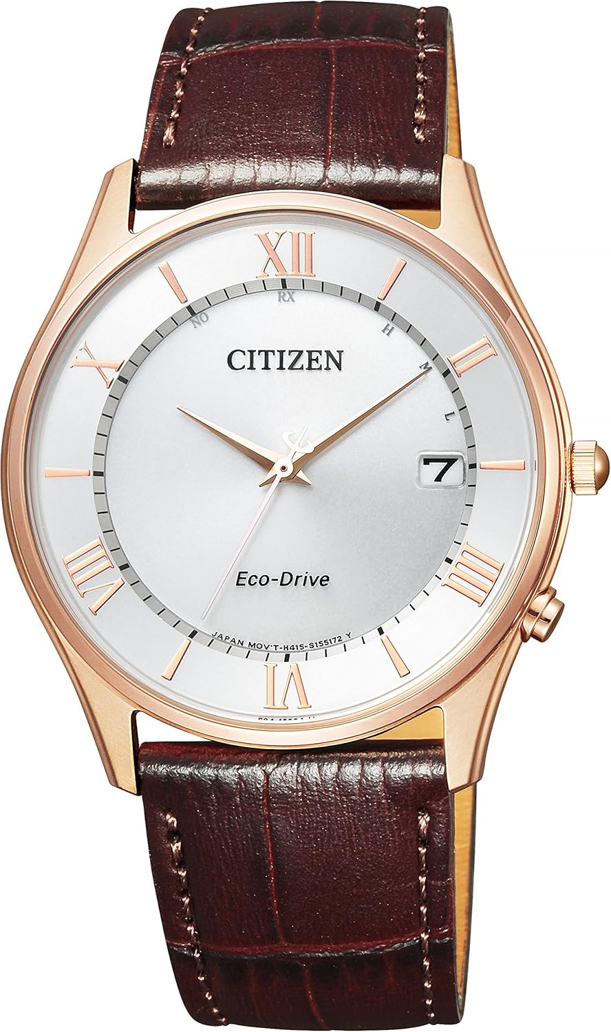 Citizen Collection AS1062-08A Men’s Watch, Eco-Drive, Radio Watch, Simple Adjustment, Thin, Cowhide Leather