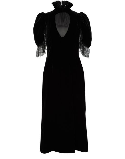 MCQUEEN Flowing velvet midi dress - Image 1