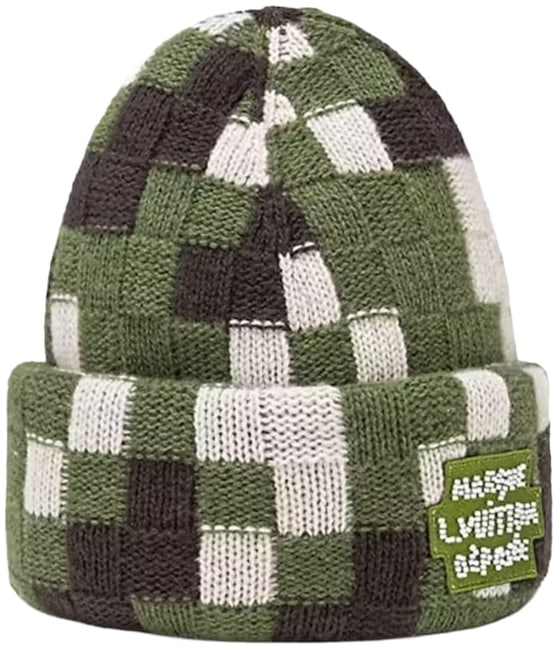 LOUIS VUITTON 'GREEN DAMOFLAGE' BEANIE