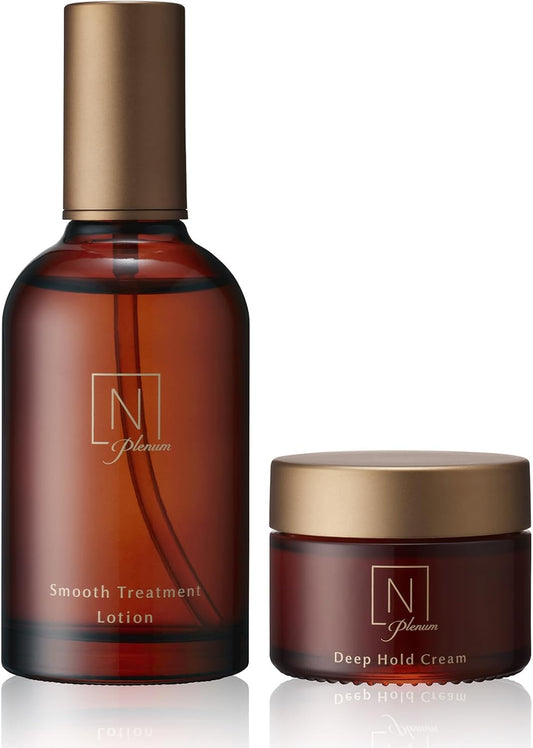 N organic Plenum Smooth Treatment Lotion, 3.4 fl oz (100 ml), Deep Hold Cream, 1.6 oz (47 g), Lotion, Cream Set