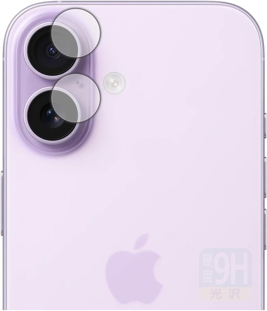 PDA Workshop Compatible with iPhone 17, 9H High Hardness [Glossy] Protective Film [For Camera Lenses] Made in Japan