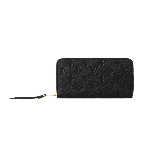 LOUIS VUITTON 'BLACK' MONOGRAM EMPREINTE LEATHER ZIPPER WALLET