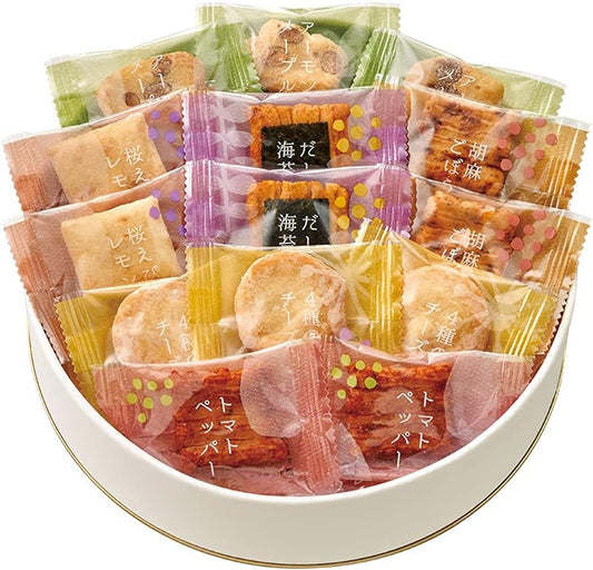 CHUOKEN SENBEI Kumitte, 6 Assorted Types, Bite Size, Individually Wrapped, Gift (36 Pieces)