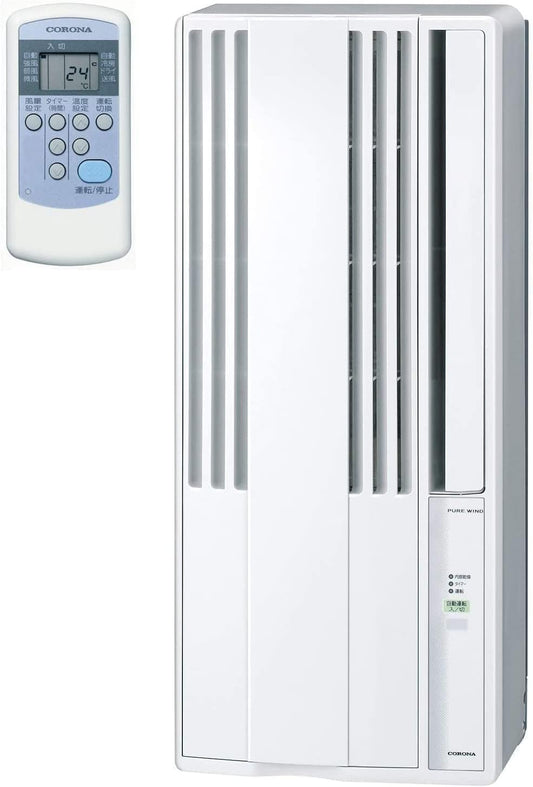 Corona 【No installation required】 Wind Air Conditioner Relala Window Air Conditioner (Cooling Only Type) Dehumidification Blower Timer Function with Remote Control Shell White CW-1622R(WS)