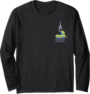 Disney Pixar Toy Story Aliens Claw Machine Pocket Camiseta de manga larga