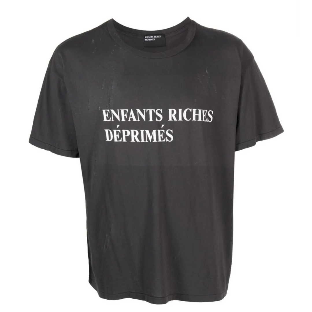 ENFANTS RICHES DÉPRIMÉS 'BLACK LOGO' TEE