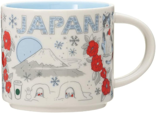 Starbucks Been There Series Mug Japan Limited Edition Winter 14.1 fl oz (414 ml) White Ceramic Gift Mug Cup Brand Present Present Cute Stylish Return Christmas Halloween Valentine's Day