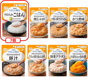 (Limited) Kewpie Gentle Menu, 7 Soft Rice Bags + 7 Soft Side Dishes, 1 Week, Assortment Set, Soft Meal, Universal Design Food, Care Food (Category 3)
