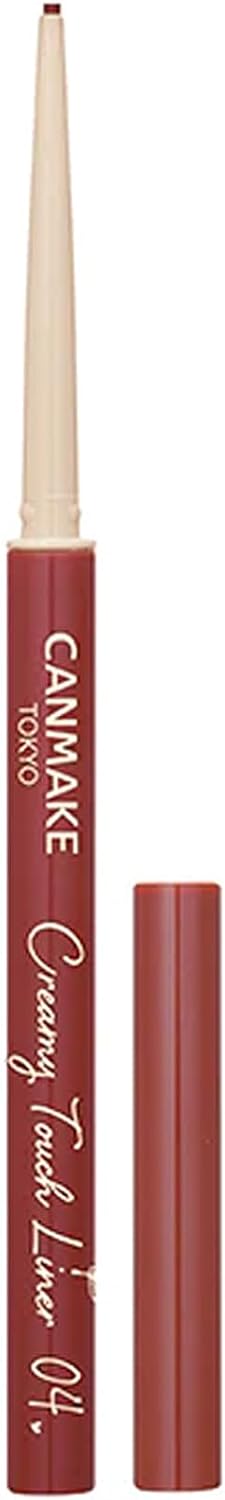 Canmake Creamy Touch Liner 04 Garnet Burgundy Eyeliner, 0.004 oz (0.1 g) x 1