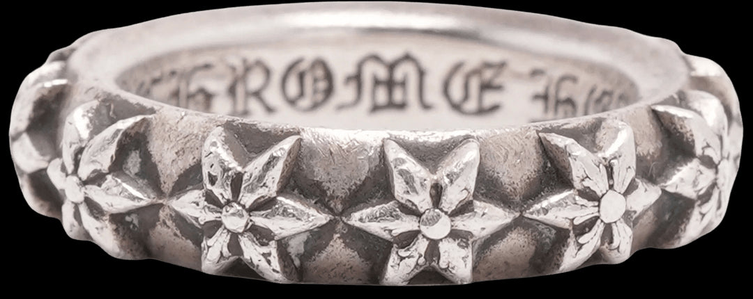 CHROME HEARTS 'SILVER STAR' ETERNITY RING