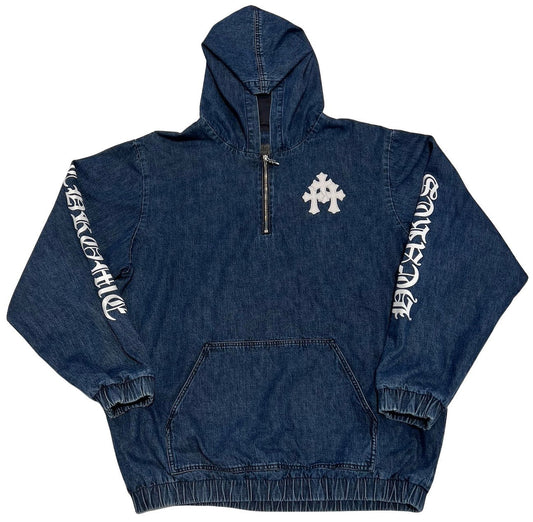 CHROME HEARTS 'CEMETERY TRIPLE CROSS' DENIM JACKET