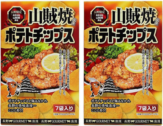 Takachiho Nagano Limited Nagano Specialty Banditsuyaki Flavor Potato Chips, 2.9 oz (84 g) (7 Bags x 0.5 oz (12 g) x 7 Bags (2 Boxes)