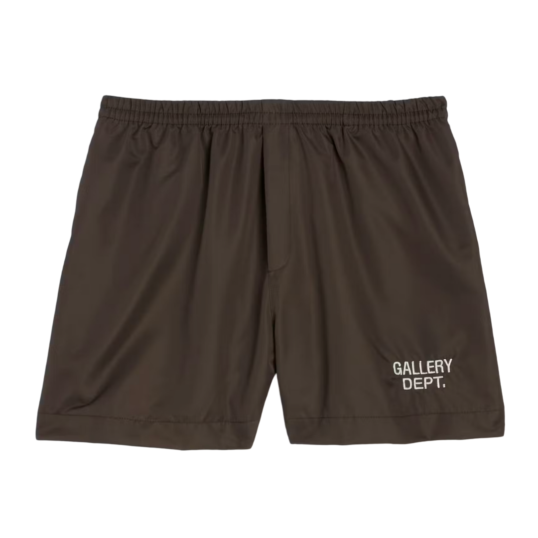 GALLERY DEPT. 'CHOCOLATE' NYLON ZUMA SHORTS
