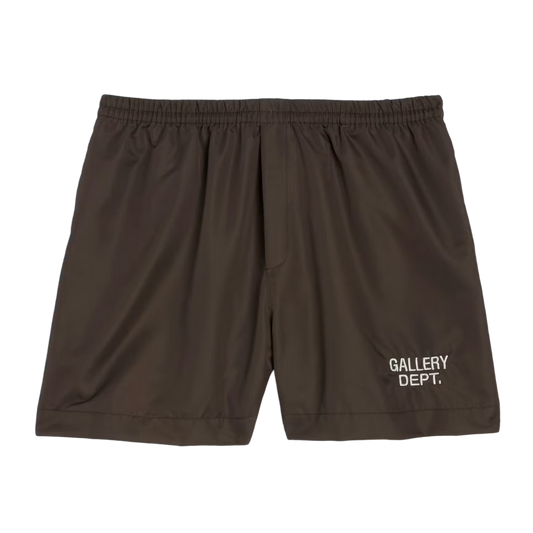 GALLERY DEPT. 'CHOCOLATE' NYLON ZUMA SHORTS