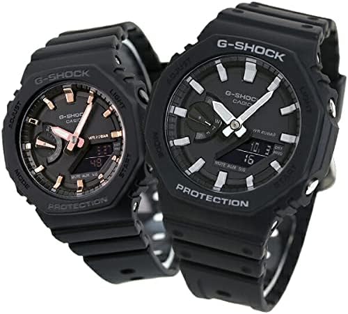 Casio G-Shock GA-2100-1ADR GMA-S2100-1ADR Wristwatch, Pair Watch, G-Shock World Time, All Black, Black, Unisex