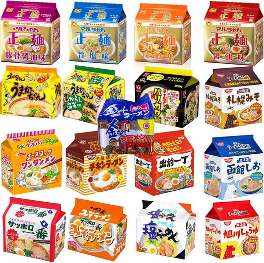 Instant Bag, Ramen, 6 Types, 6 Bags, 30 Servings, Assorted Set, Random