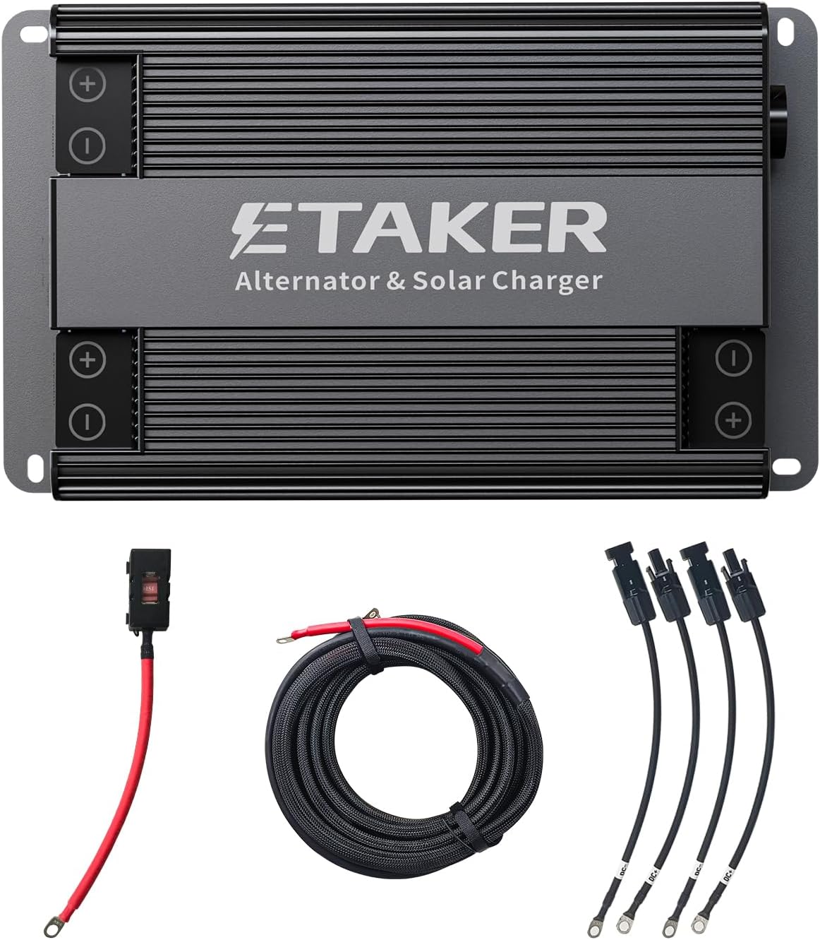 Fleet 1000 Alternator Charger for Solar, Car, Solar Generator, Max 1000W Fast Vehicle Charger, Suitable for Gasoline Motor Homes, Diesel Cars, Boats