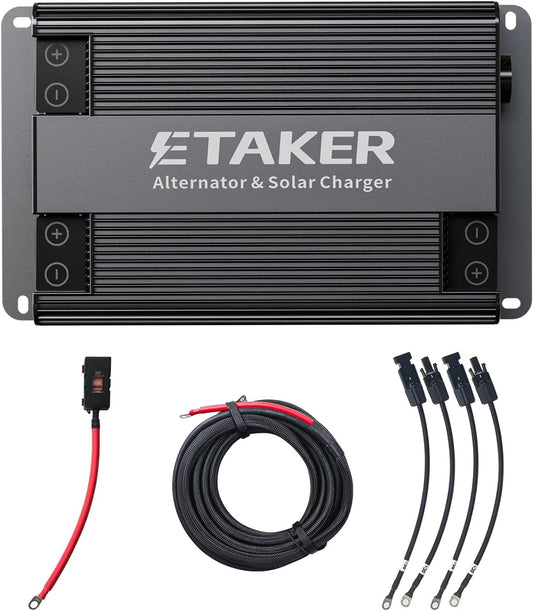 Fleet 1000 Alternator Charger for Solar, Car, Solar Generator, Max 1000W Fast Vehicle Charger, Suitable for Gasoline Motor Homes, Diesel Cars, Boats