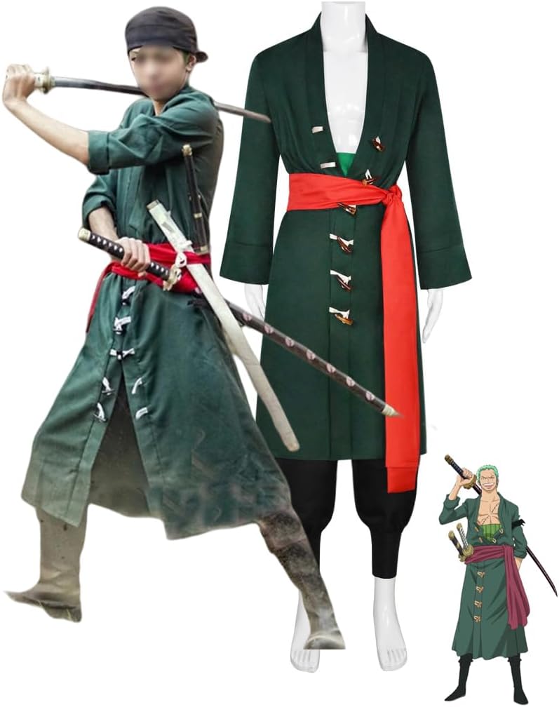 Roronoa Zoro Cosplay Costume, One Piece, Anime Pirate Hunting, Zoro Nika, Captain, Captain, Kimono, Adults, Children, Costume, Costume, Event, Festival, Cosplay, School Festival, Cultural Festival,